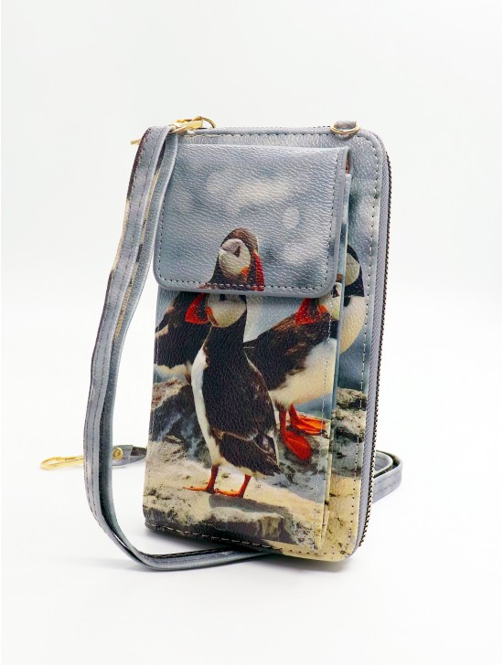 Puffin Oil Painting Cellphone Bag/Wallets W Strap Puffin Oil Painting Cellphone Bag/Wallets W Strap
